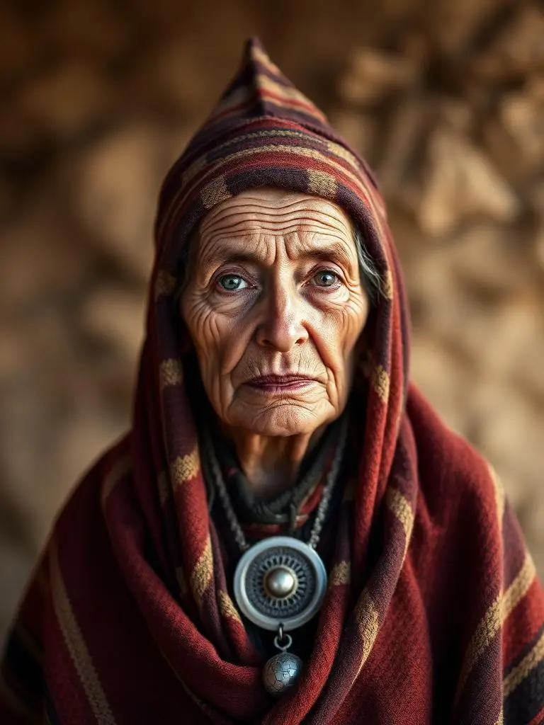 Portrait photographique de Fadma, tisseuse de Aït Haddidou