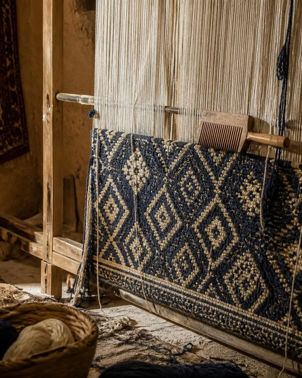 Tapis des sept lacs, en cours de réalisation par Kella