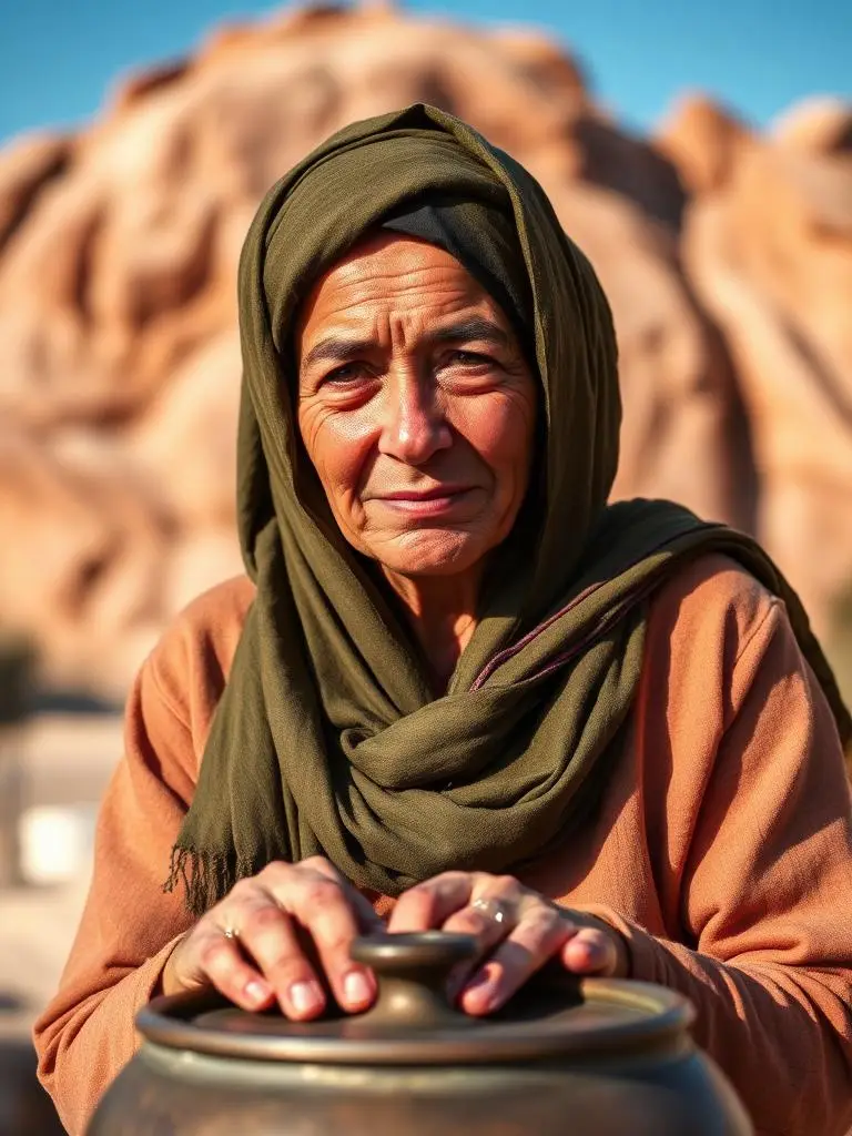 Portrait photographique de Tamimount, distillatrice de Tafraout