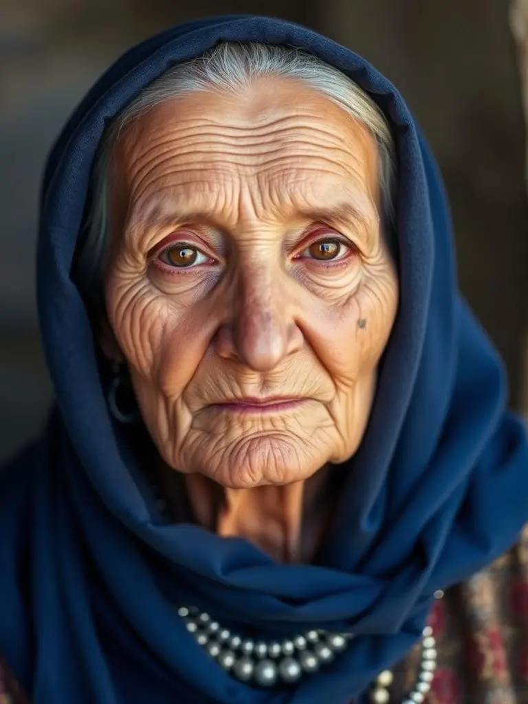 Portrait photographique de Tilila, peintre de Imilchil